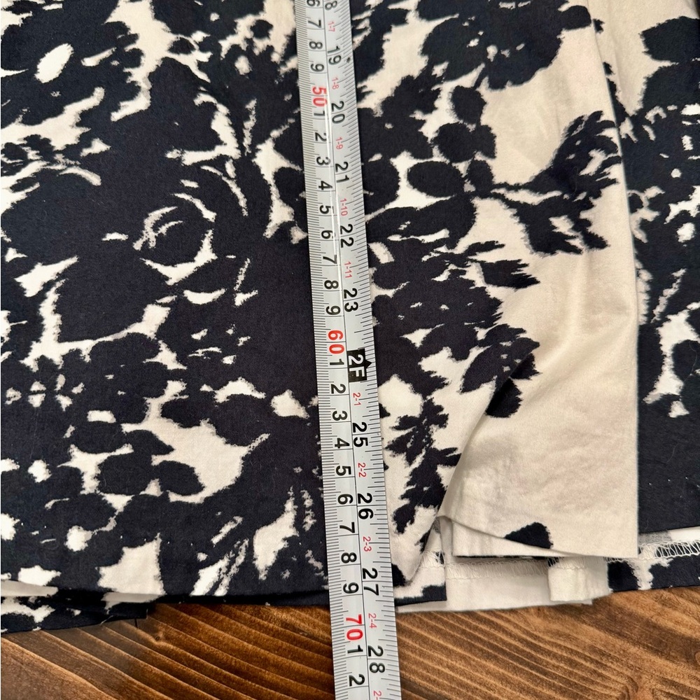 GAP Classic Cotton White‎ & Navy Floral Midi Skirt Size 0 - Picture 6 of 7